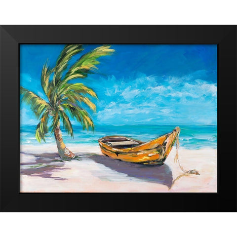 Lost Island II Black Modern Wood Framed Art Print by DeRice, Julie