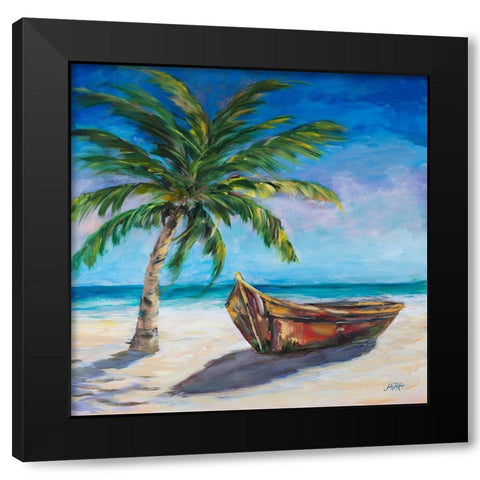 Lost Island Black Modern Wood Framed Art Print by DeRice, Julie