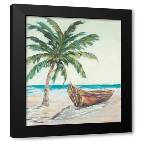 Lost Island At Sunrise Black Modern Wood Framed Art Print by DeRice, Julie