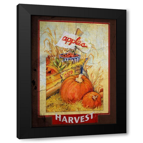 Autumn Fresh Harvest Black Modern Wood Framed Art Print by Diannart