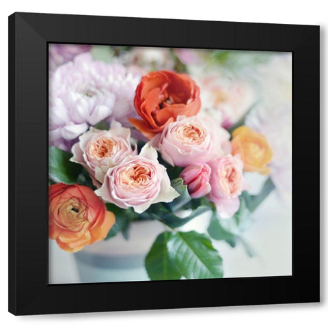 Fresh Bouquet Black Modern Wood Framed Art Print with Double Matting by Gardner, Sarah
