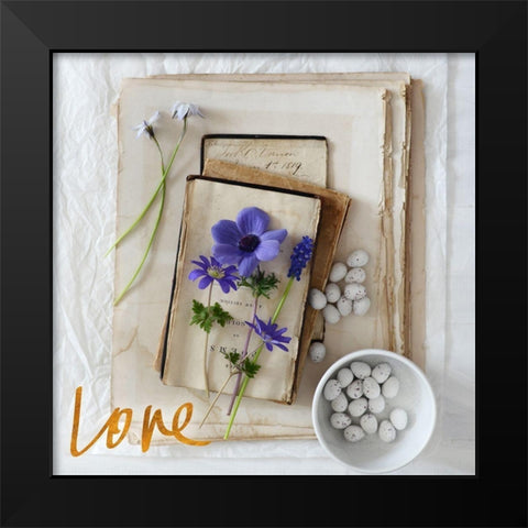 Lavender Blooms I Black Modern Wood Framed Art Print by Gardner, Sarah