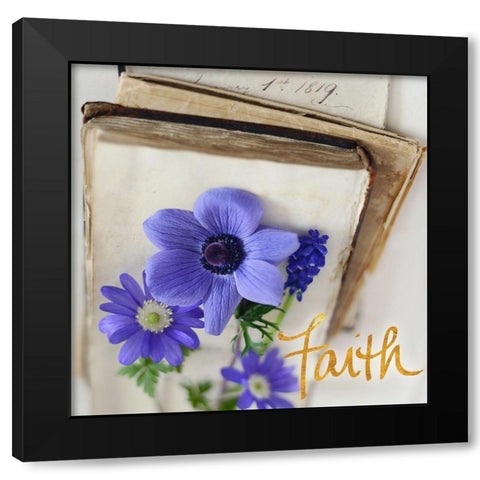 Lavender Blooms II Black Modern Wood Framed Art Print by Gardner, Sarah