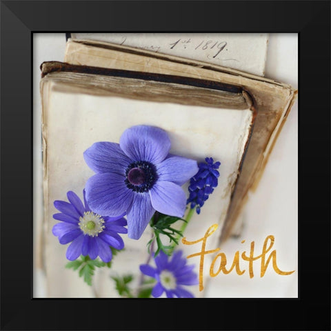 Lavender Blooms II Black Modern Wood Framed Art Print by Gardner, Sarah