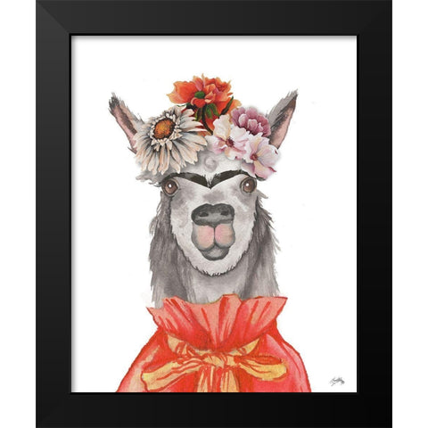 Llamas Findra Black Modern Wood Framed Art Print by Medley, Elizabeth