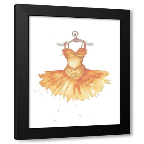 Golden Tutu Black Modern Wood Framed Art Print with Double Matting by Medley, Elizabeth