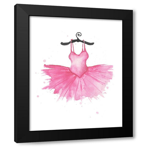 Pink Tutu Black Modern Wood Framed Art Print with Double Matting by Medley, Elizabeth