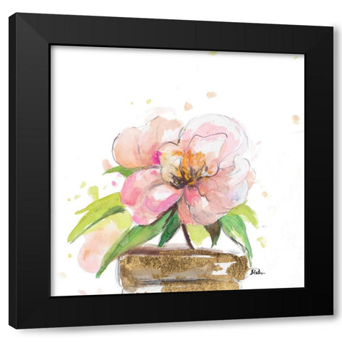 Lilac Touch I Black Modern Wood Framed Art Print by Pinto, Patricia