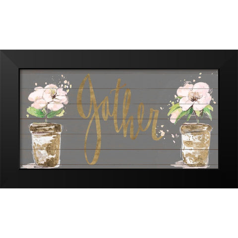 Gather Spring Black Modern Wood Framed Art Print by Pinto, Patricia