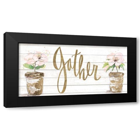 Gather Black Modern Wood Framed Art Print by Pinto, Patricia