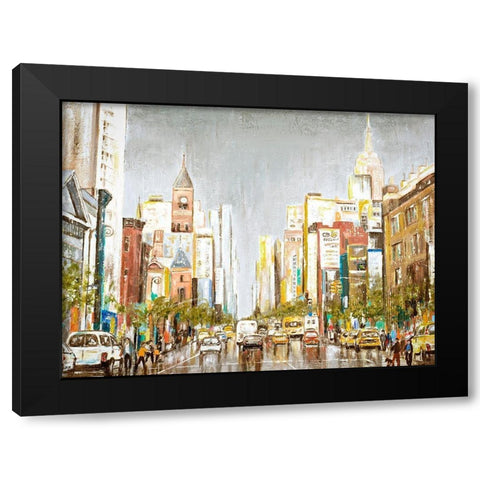 Rainy Days Black Modern Wood Framed Art Print with Double Matting by Pinto, Patricia