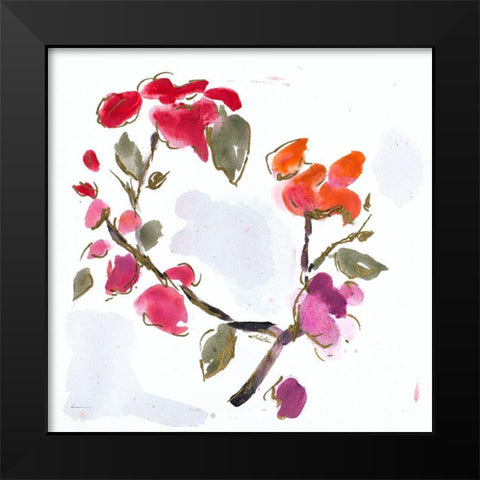 Spring Floral I Black Modern Wood Framed Art Print by Hewitt, L.