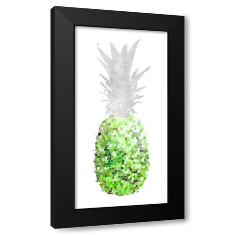 Green Pineapple Mosaics Black Modern Wood Framed Art Print by Metz, Andi