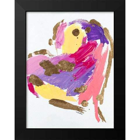 Heart Full of Love I Black Modern Wood Framed Art Print by Hewitt, L.