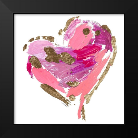 Heart Full of Love I Black Modern Wood Framed Art Print by Hewitt, L.