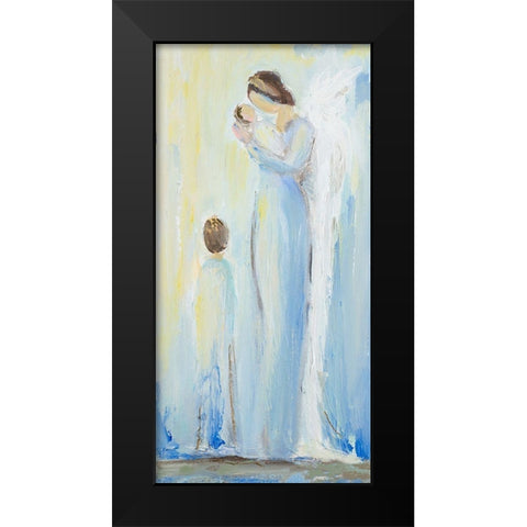 Heavens Angel Black Modern Wood Framed Art Print by Hewitt, L.