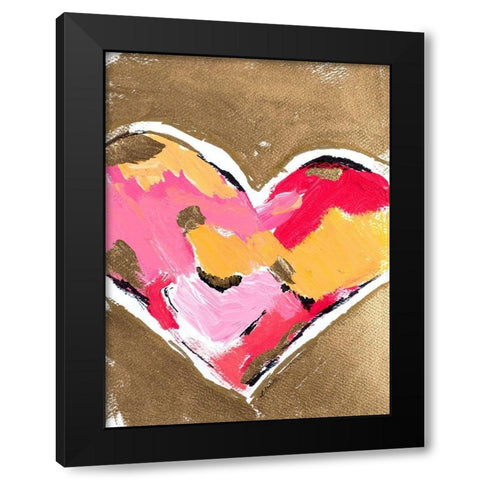 Heart Full of Love II Black Modern Wood Framed Art Print with Double Matting by Hewitt, L.