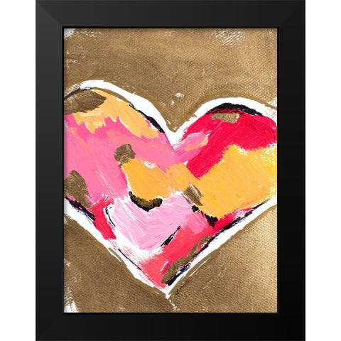 Heart Full of Love II Black Modern Wood Framed Art Print by Hewitt, L.