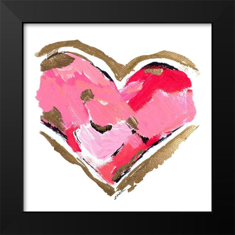 Heart Full of Love II Black Modern Wood Framed Art Print by Hewitt, L.