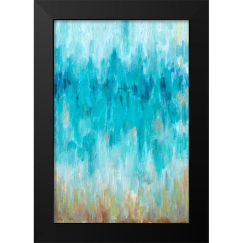 Beach Gaze Black Modern Wood Framed Art Print by Hewitt, L.
