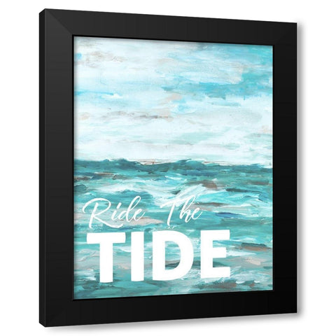 Ride The Tide Black Modern Wood Framed Art Print with Double Matting by Hewitt, L.