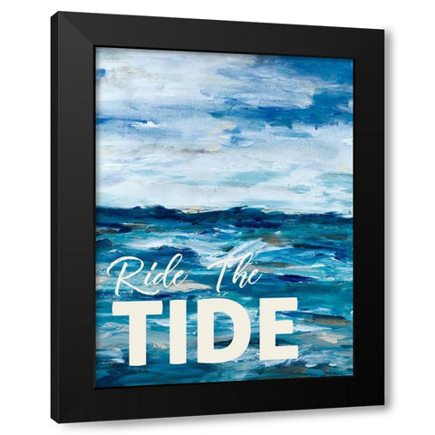 Ride The Tide Black Modern Wood Framed Art Print with Double Matting by Hewitt, L.