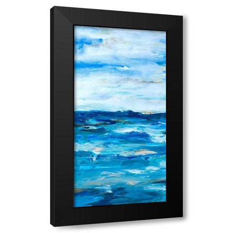 Ocean Mind Panel I Black Modern Wood Framed Art Print with Double Matting by Hewitt, L.
