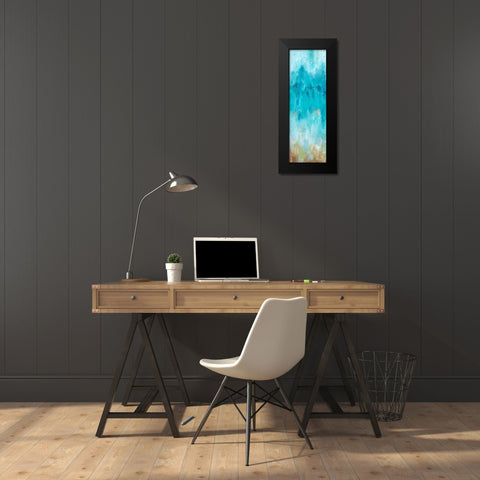 Beach Gaze Panel II Black Modern Wood Framed Art Print by Hewitt, L.