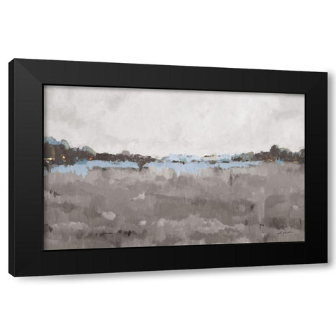 Free Spirit Grey Black Modern Wood Framed Art Print by Hewitt, L.