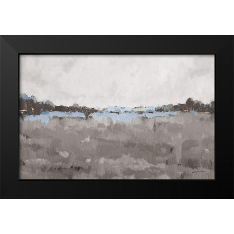 Free Spirit Grey Black Modern Wood Framed Art Print by Hewitt, L.