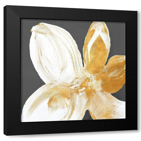 Out of the Gold on Gray II Black Modern Wood Framed Art Print with Double Matting by Loreth, Lanie