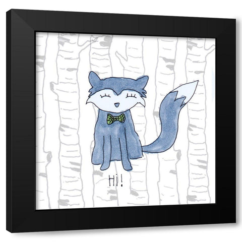 Hi Black Modern Wood Framed Art Print by Torres, Melanie
