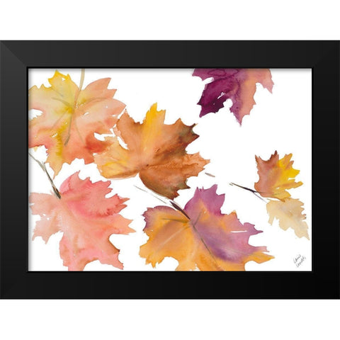 Harvest Leaves I Black Modern Wood Framed Art Print by Loreth, Lanie