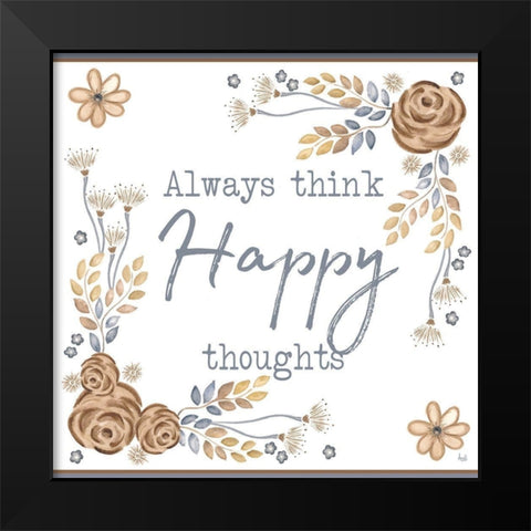 Brown Leaves Inspiration II Black Modern Wood Framed Art Print by Metz, Andi