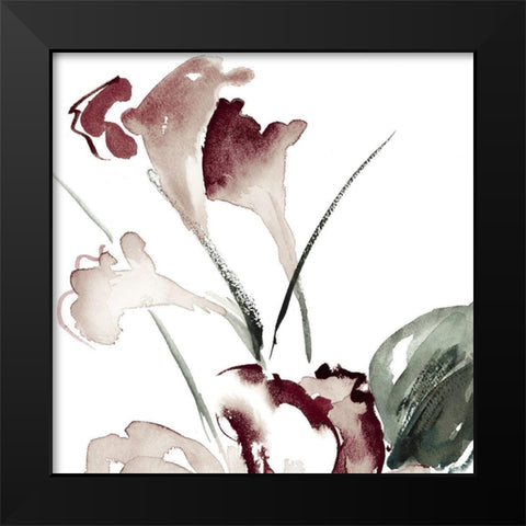 Muted Blooms II Black Modern Wood Framed Art Print by Loreth, Lanie