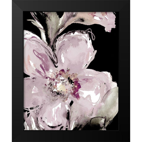 Happy Bloom on Black I Black Modern Wood Framed Art Print by Loreth, Lanie