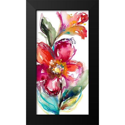 Happy Blooms I Black Modern Wood Framed Art Print by Loreth, Lanie