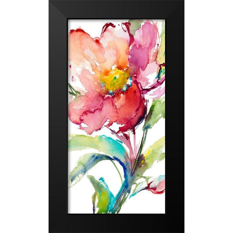 Happy Blooms II Black Modern Wood Framed Art Print by Loreth, Lanie