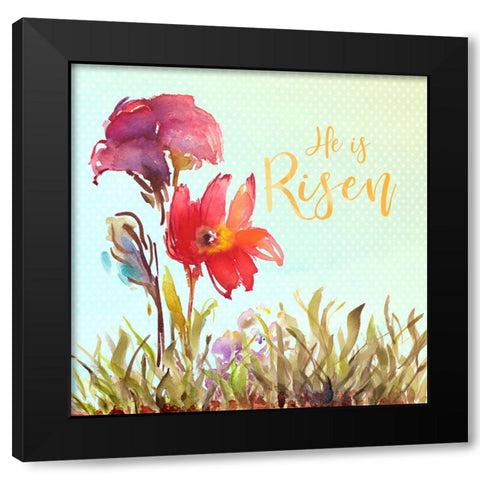 He Is Risen Black Modern Wood Framed Art Print with Double Matting by Loreth, Lanie