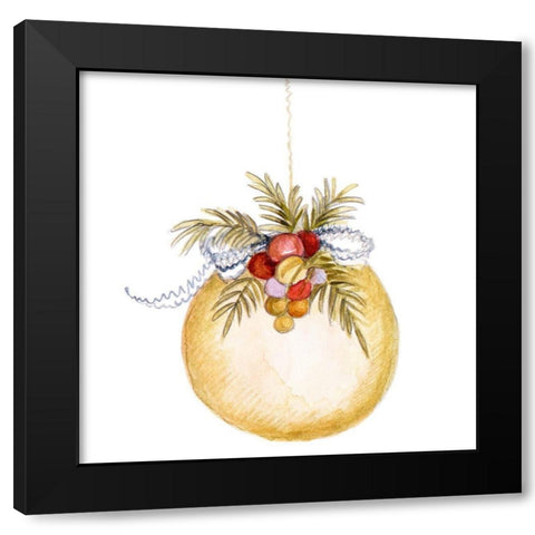 Holiday Ornament I Black Modern Wood Framed Art Print by Gaynor, Janice