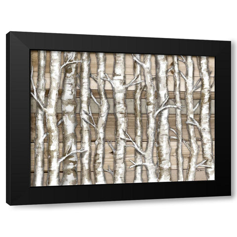 Light Birch Forest Black Modern Wood Framed Art Print with Double Matting by Gaynor, Janice