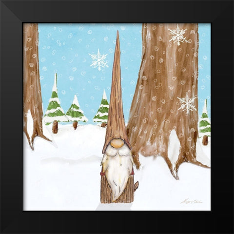 Winter Gnome III Black Modern Wood Framed Art Print by Edwins, Hugo