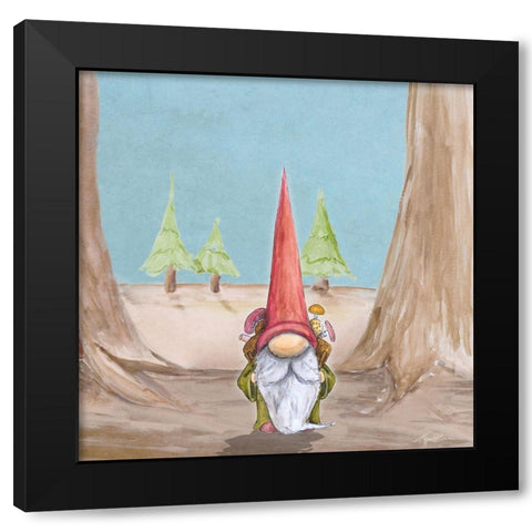Gnoming Around I Black Modern Wood Framed Art Print with Double Matting by Edwins, Hugo