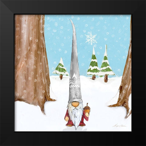 Winter Gnome II Black Modern Wood Framed Art Print by Edwins, Hugo