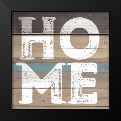 Home Black Modern Wood Framed Art Print by SD Graphics Studio