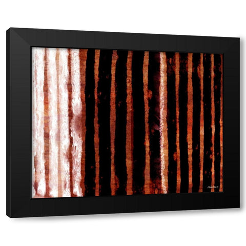 Warm Vertical Horizon Black Modern Wood Framed Art Print by Meneely, Dan
