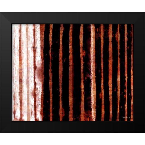 Warm Vertical Horizon Black Modern Wood Framed Art Print by Meneely, Dan