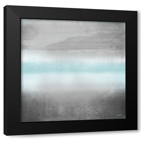 Foggy Loon Lake I Black Modern Wood Framed Art Print with Double Matting by Meneely, Dan