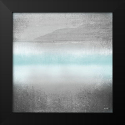Foggy Loon Lake I Black Modern Wood Framed Art Print by Meneely, Dan