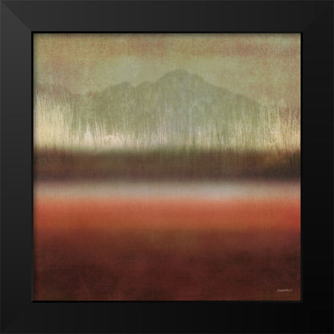 Loon Lake In Reds I Black Modern Wood Framed Art Print by Meneely, Dan